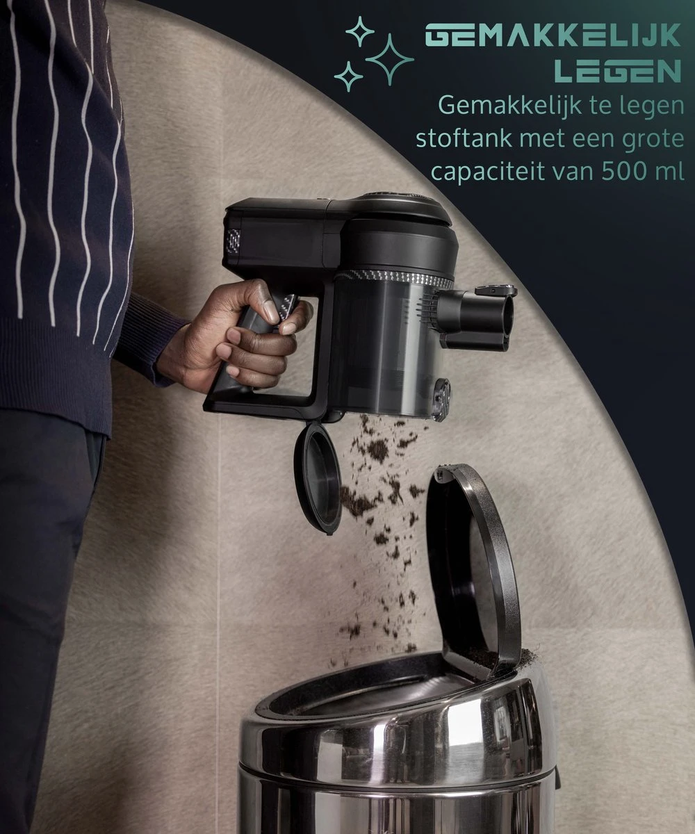 JAP Cyclone C3 - 4in1 Steelstofzuiger - Met Dweilfunctie - Anti-allergie - Snoerloos - Stofzuiger Zonder Zak - Verwisselbare Accu 5 JAP Cyclone C3 - 4in1 Steelstofzuiger - Met Dweilfunctie - Anti-allergie - Snoerloos - Stofzuiger Zonder Zak - Verwisselbare Accu - Afbeelding 5