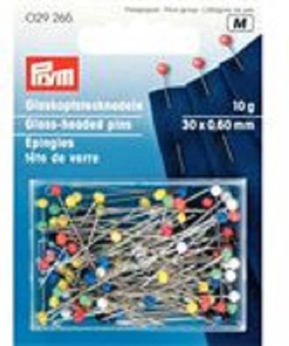 Prym Glaskop-spelden Universeel, 100 Stuks Knopspelden, Multicolor 1 Prym Glaskop-spelden Universeel, 100 Stuks Knopspelden, Multicolor