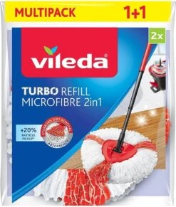 Vileda TURBO 2in1 - Vervanging - Microvezel - Bipack 23 Vileda TURBO 2in1 - Vervanging - Microvezel - Bipack -Huishoudelijke Benodigdheden 1017x1200 2