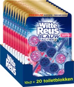 Witte Reus Blauw Actief Toiletblok - Bloesem - WC Blokjes Voordeelverpakking - 20 Stuks -Huishoudelijke Benodigdheden 1020x1200 1