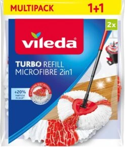 Vileda TURBO 2in1 - Vervanging - Microvezel - Bipack 19 Vileda TURBO 2in1 - Vervanging - Microvezel - Bipack -Huishoudelijke Benodigdheden 1020x1200