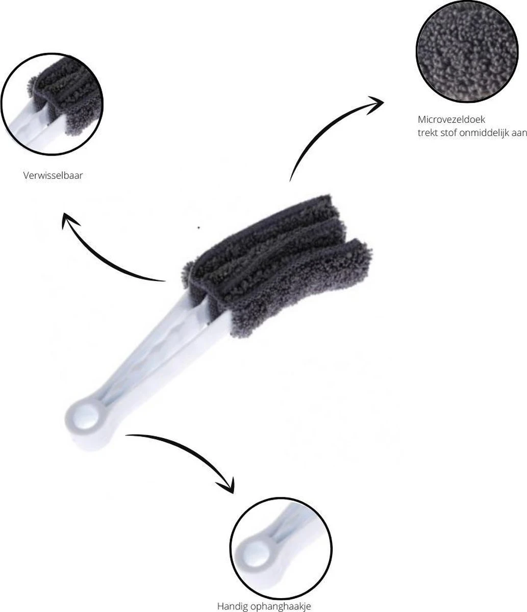 2x Luxaflex Reiniger - Jaloezie Reiniger - Lamellen Borstel - Stoffer -Plumeau - Stof Reiniger - Microvezeldoek - Borstel - 5 2x Luxaflex Reiniger - Jaloezie Reiniger - Lamellen Borstel - Stoffer -Plumeau - Stof Reiniger - Microvezeldoek - Borstel - - Afbeelding 5