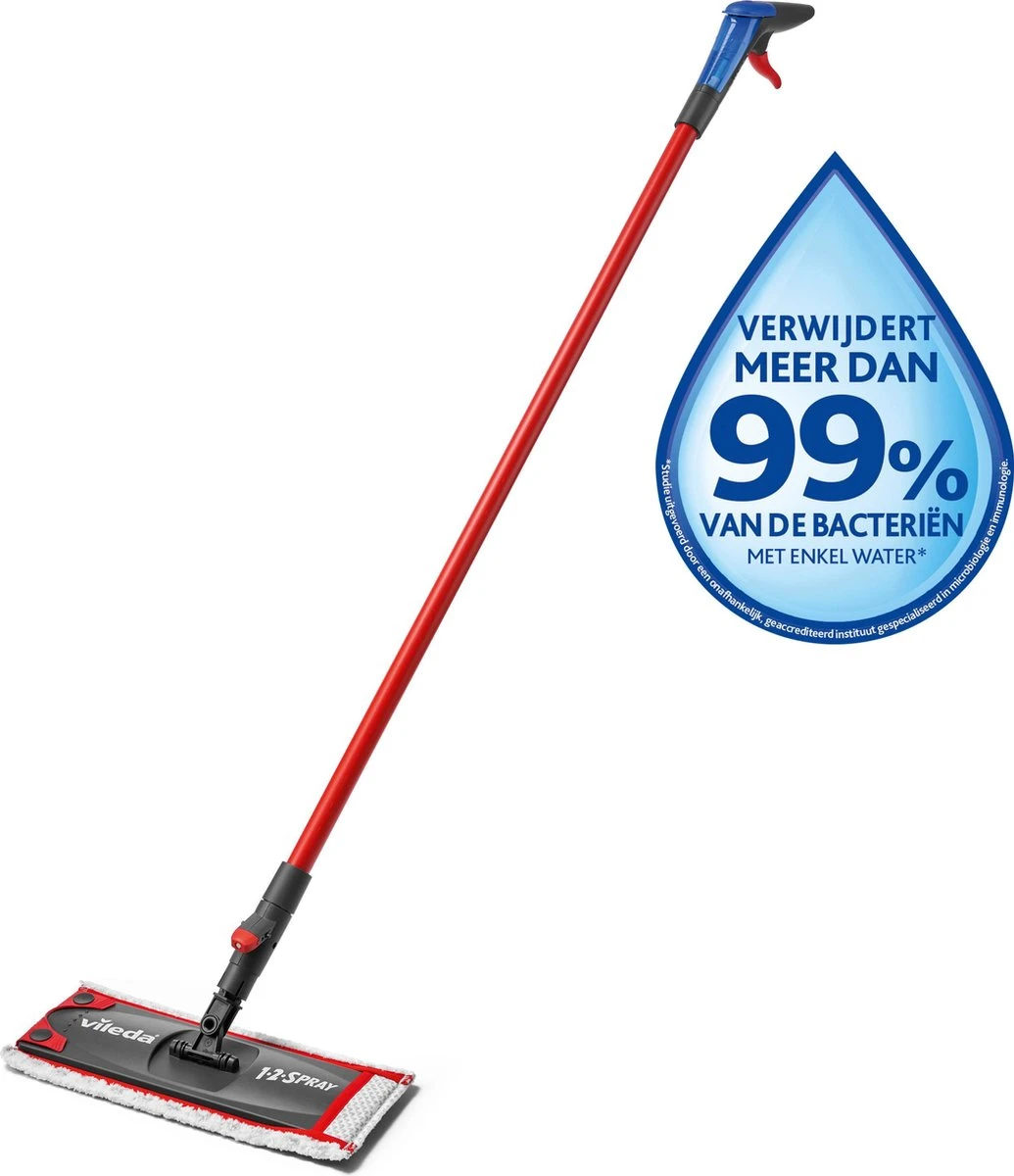 Vileda 1.2.Spray - Vlakke Mop Met Sproeisysteem En Pad In Microvezels 2 Vileda 1.2.Spray - Vlakke Mop Met Sproeisysteem En Pad In Microvezels - Afbeelding 2