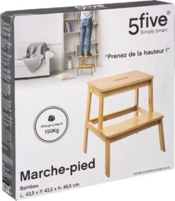 5Five - Bamboe Keukentrapje/opstapje Met 2 Treden 47 Cm - Keuken/badkamer Krukjes 5 5Five - Bamboe Keukentrapje/opstapje Met 2 Treden 47 Cm - Keuken/badkamer Krukjes -Huishoudelijke Benodigdheden 1043x1200 4