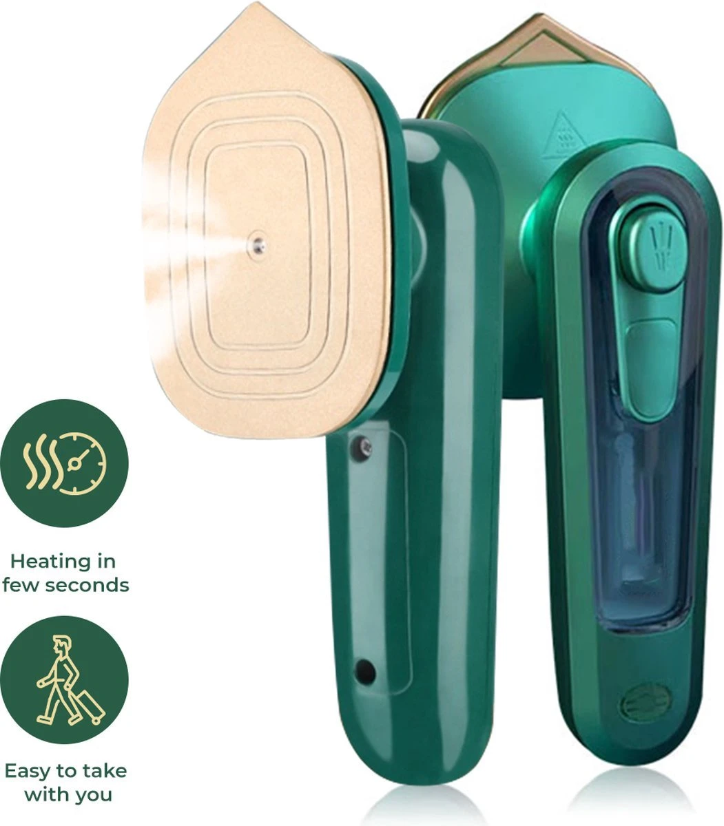 Stomer Kleding - Luxe Reis Strijkijzer - Inklapbaar - 8,4x11,5CM - Travel Strijkijzer – Strijkijzer Vakantie – Reisstrijkijzer Klein Strijkijzer - Steamer - Groen - 1 Stomer Kleding - Luxe Reis Strijkijzer - Inklapbaar - 8,4x11,5CM - Travel Strijkijzer – Strijkijzer Vakantie – Reisstrijkijzer Klein Strijkijzer - Steamer - Groen -