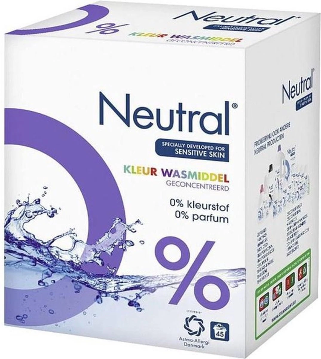 Neutral Kleur Waspoeder - 45 Wasbeurten 1 Neutral Kleur Waspoeder - 45 Wasbeurten