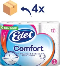 Edet Comfort Toiletpapier - 3-laags - 24 Rollen 9 Edet Comfort Toiletpapier - 3-laags - 24 Rollen -Huishoudelijke Benodigdheden 1077x1200 1