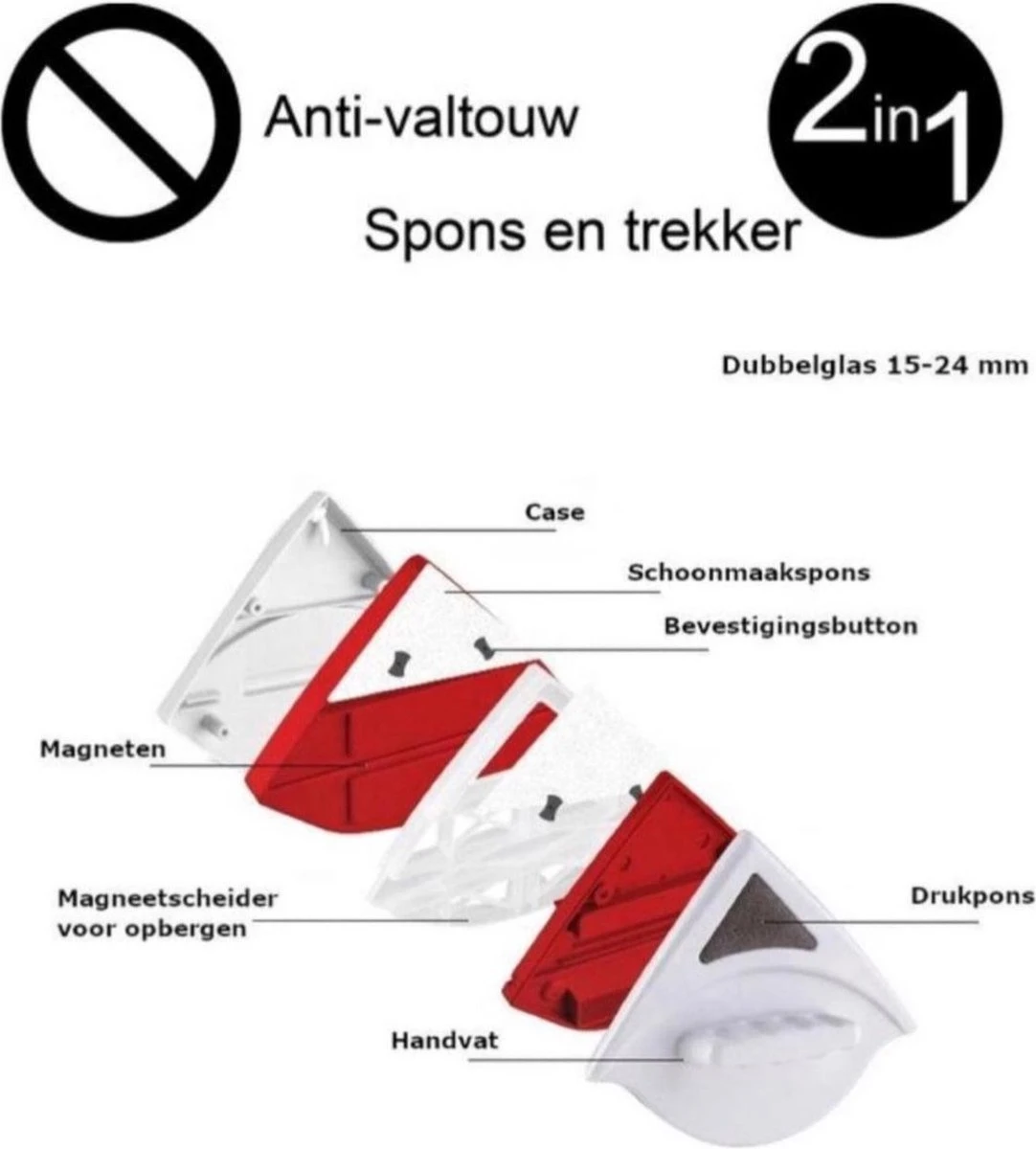 Borvat® | Magnetische Raamwisser | Ruitenreiniger 7 Borvat® | Magnetische Raamwisser | Ruitenreiniger - Afbeelding 7