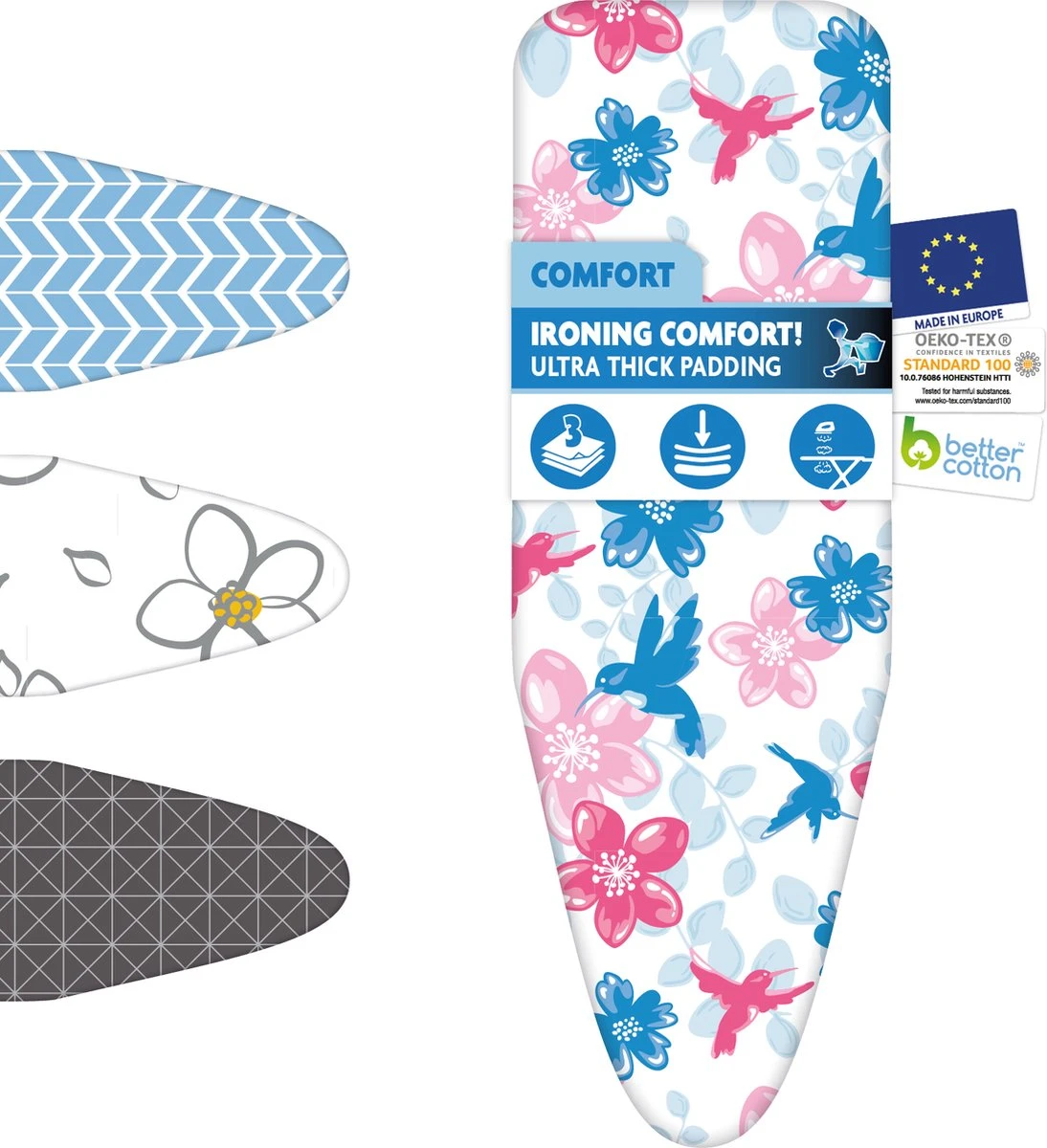 Laundryspecialist 3 Laagse COMFORT Strijkplankhoes - Optimaal Strijkcomfort En Stoomdoorlatend - Maat L/XL Voor Een Breedte Van 39 Tot 53 Cm En Een Lengte Van 120 Tot 141 Cm 1 Laundryspecialist 3 Laagse COMFORT Strijkplankhoes - Optimaal Strijkcomfort En Stoomdoorlatend - Maat L/XL Voor Een Breedte Van 39 Tot 53 Cm En Een Lengte Van 120 Tot 141 Cm