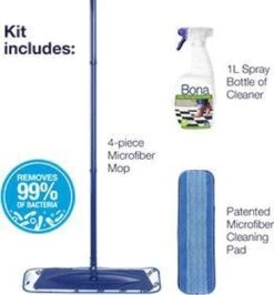 3-in-1 Dweilset - Bona - Laminaatvloer Reiniger - Tegelvloer Reiniger -Huishoudelijke Benodigdheden 1115x1200