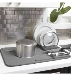 Umbra Udry Afdruiprek Met Droogmat - Antraciet -Huishoudelijke Benodigdheden 1122x1200 3