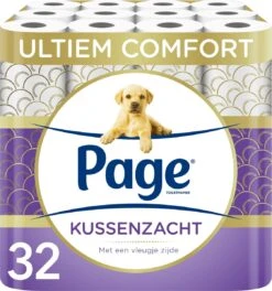 Page Toiletpapier - 32 Rollen - Kussenzacht Wc Papier (3-laags) - Voordeelverpakking