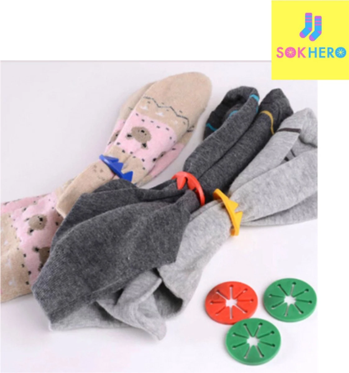 Sokhero - Sokken Waszak Cadeau - Wassen Sok Organiser - Wasmachine Sock Clips Wasnet - Ideale Praktische Knijpers Waslijn - Drogen Huishouden Wasknijpers - (15 Stuks 5 Kleuren Voor Sokken) 4 Sokhero - Sokken Waszak Cadeau - Wassen Sok Organiser - Wasmachine Sock Clips Wasnet - Ideale Praktische Knijpers Waslijn - Drogen Huishouden Wasknijpers - (15 Stuks 5 Kleuren Voor Sokken) - Afbeelding 4