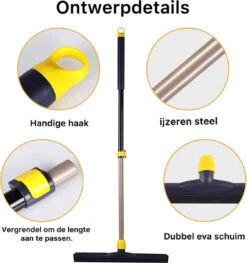 Classic Watertrekker - Met Telescoopsteel (110-138 Cm) - 43.5 Cm Veegbreedte - Vloertrekker - Aftrekker - Douche Trekker 6 Classic Watertrekker - Met Telescoopsteel (110-138 Cm) - 43.5 Cm Veegbreedte - Vloertrekker - Aftrekker - Douche Trekker -Huishoudelijke Benodigdheden 1125x1200