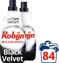 Robijn Klein & Krachtig Black Velvet Vloeibaar Wasmiddel - 2 X 42 Wasbeurten - Voordeelverpakking -Huishoudelijke Benodigdheden 1135x1200