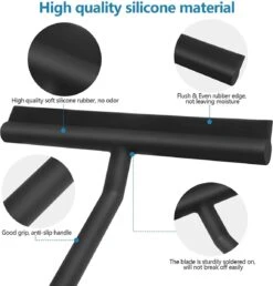 BOTC Douchewisser - Raamwisser - Silicone - 21cm X 16cm - Badkamer Accessoires -Zwart -Huishoudelijke Benodigdheden 1147x1200 3