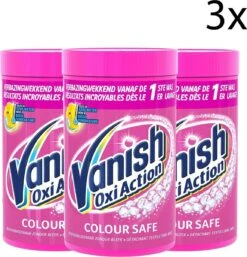 Vanish Oxi Action Colour Safe Base Poeder - Voor Witte En Gekleurde Was - 1,5kg X3