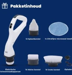 B-care Elektrische Schoonmaakborstel - 4 Opzetstukken - Wasborstel - Poetsmachine - Schrobborstel - Handborstel - Werkborstel - Schrobber - Boorborstel - Schoonmaakmiddelen - Reinigingsborstel -Huishoudelijke Benodigdheden 1160x1200 4
