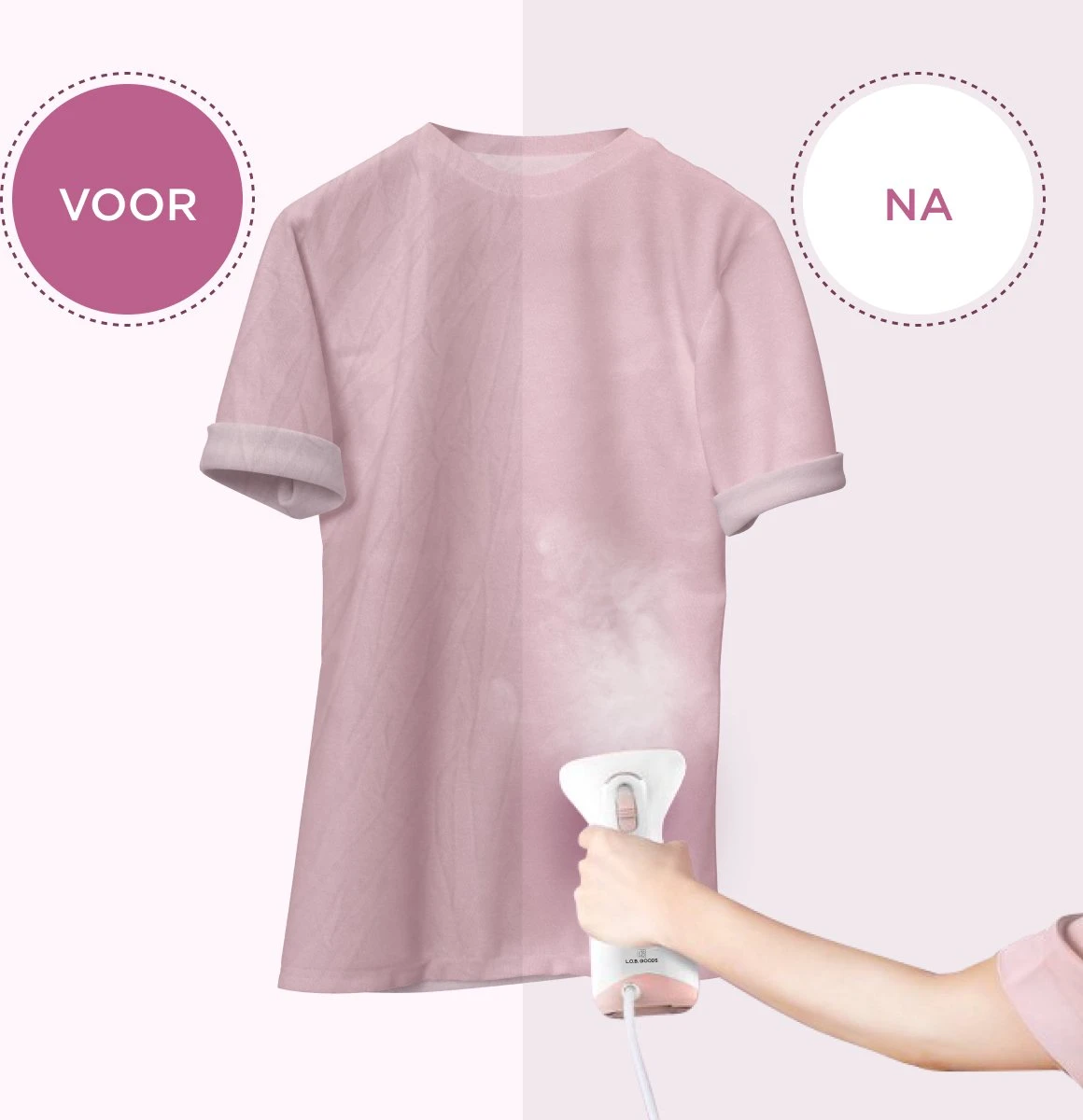 Luxe Kledingstomer - Handstomer - Handstoomreiniger - Stoomstrijkijzer - Stomer Kleding - Voor Op Reis - Roze 6 Luxe Kledingstomer - Handstomer - Handstoomreiniger - Stoomstrijkijzer - Stomer Kleding - Voor Op Reis - Roze - Afbeelding 6