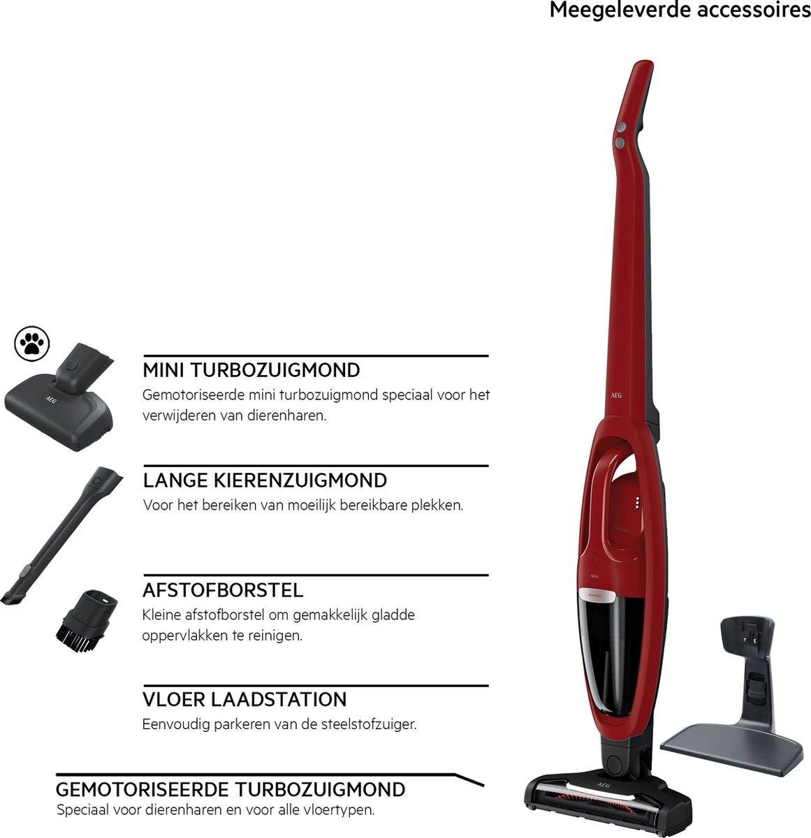 AEG QX6-ANIM - Steelstofzuiger - Stofzuiger Draadloos - Stofzuigers - Zakloos - Dierenhaar 2 AEG QX6-ANIM - Steelstofzuiger - Stofzuiger Draadloos - Stofzuigers - Zakloos - Dierenhaar - Afbeelding 2
