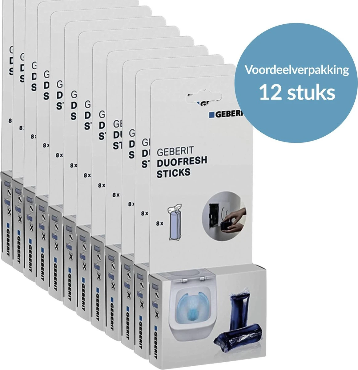 Geberit DuoFresh Sticks - 96 Stuks - Voordeelverpakking - Toilet/WC Blokjes Inbouwreservoir 8 Geberit DuoFresh Sticks - 96 Stuks - Voordeelverpakking - Toilet/WC Blokjes Inbouwreservoir - Afbeelding 8