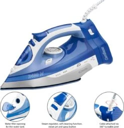 Bomann DB 6006 CB - Stoomstrijkijzer - Draadloos - 2400W - Blauw/Wit 23 Bomann DB 6006 CB - Stoomstrijkijzer - Draadloos - 2400W - Blauw/Wit -Huishoudelijke Benodigdheden 1166x1200 2