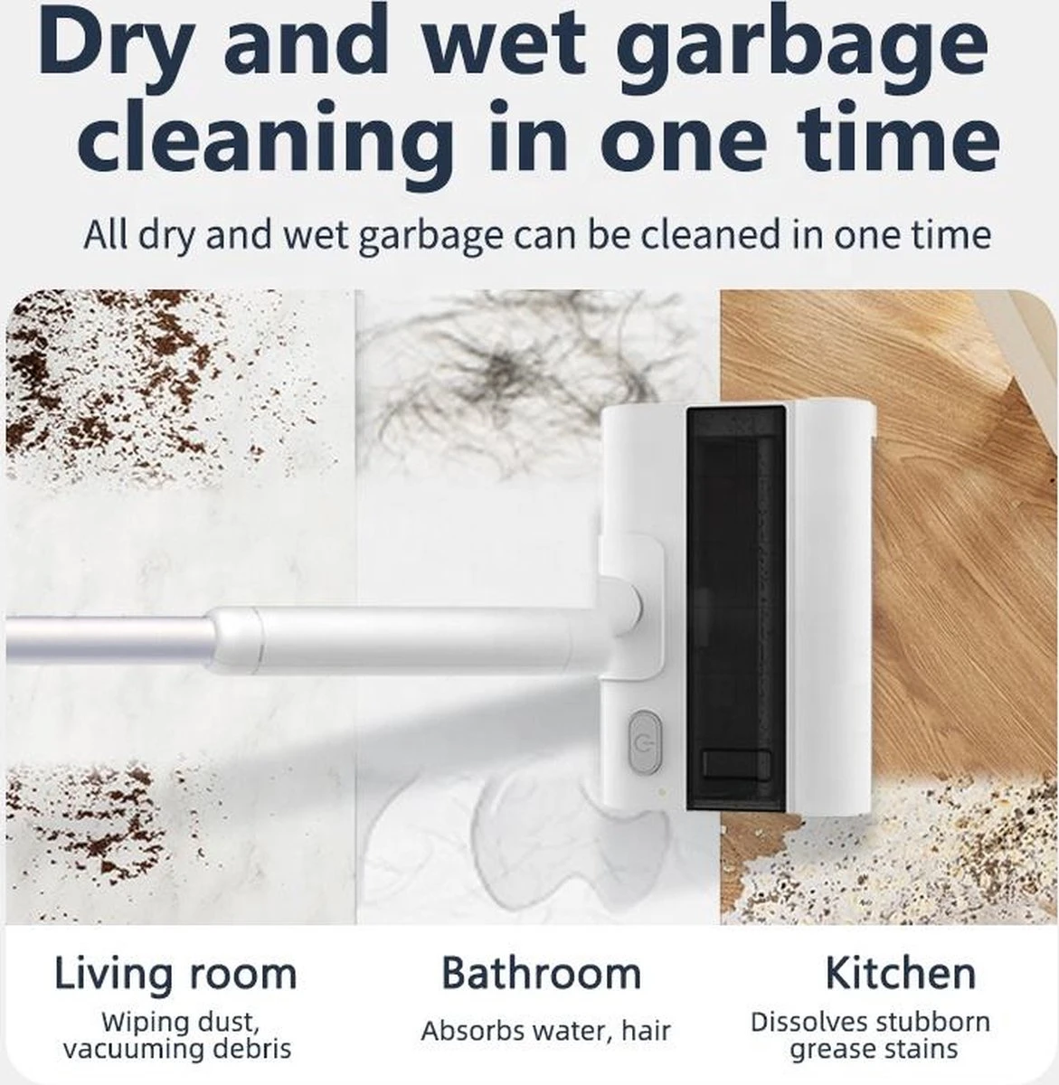 Royalty Line Vloerreiniger - Elektrische Rolveger - Elektrische Vloerreiniger - Steelstofzuiger Draadloos - Elektrische Bezem - Elektrische Veegborstel - 0,7 Liter - Draadloos - Incl. Accu En Lader - Wit / Zwart 4 Royalty Line Vloerreiniger - Elektrische Rolveger - Elektrische Vloerreiniger - Steelstofzuiger Draadloos - Elektrische Bezem - Elektrische Veegborstel - 0,7 Liter - Draadloos - Incl. Accu En Lader - Wit / Zwart - Afbeelding 4