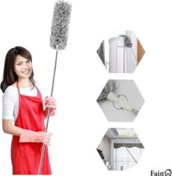 Fain® Plumeau Met Telescoopsteel – Grijs – 80 Tot 240 Cm - Uitschuifbaar – Wasbaar - Flexibel 360° Draaibaar – Duster - Microvezel Ragebol 19 Fain® Plumeau Met Telescoopsteel – Grijs – 80 Tot 240 Cm - Uitschuifbaar – Wasbaar - Flexibel 360° Draaibaar – Duster - Microvezel Ragebol -Huishoudelijke Benodigdheden 1171x1200 7