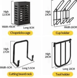TammaT - Afdruiprek Met Lekbak 2 Laags – Inklapbaar - Afwasrek – Met 2 Lekbakken – Extra Accessories Voor Servies En Snijplanken - RVS - 38x35x26,5cm -Huishoudelijke Benodigdheden 1174x1200 1