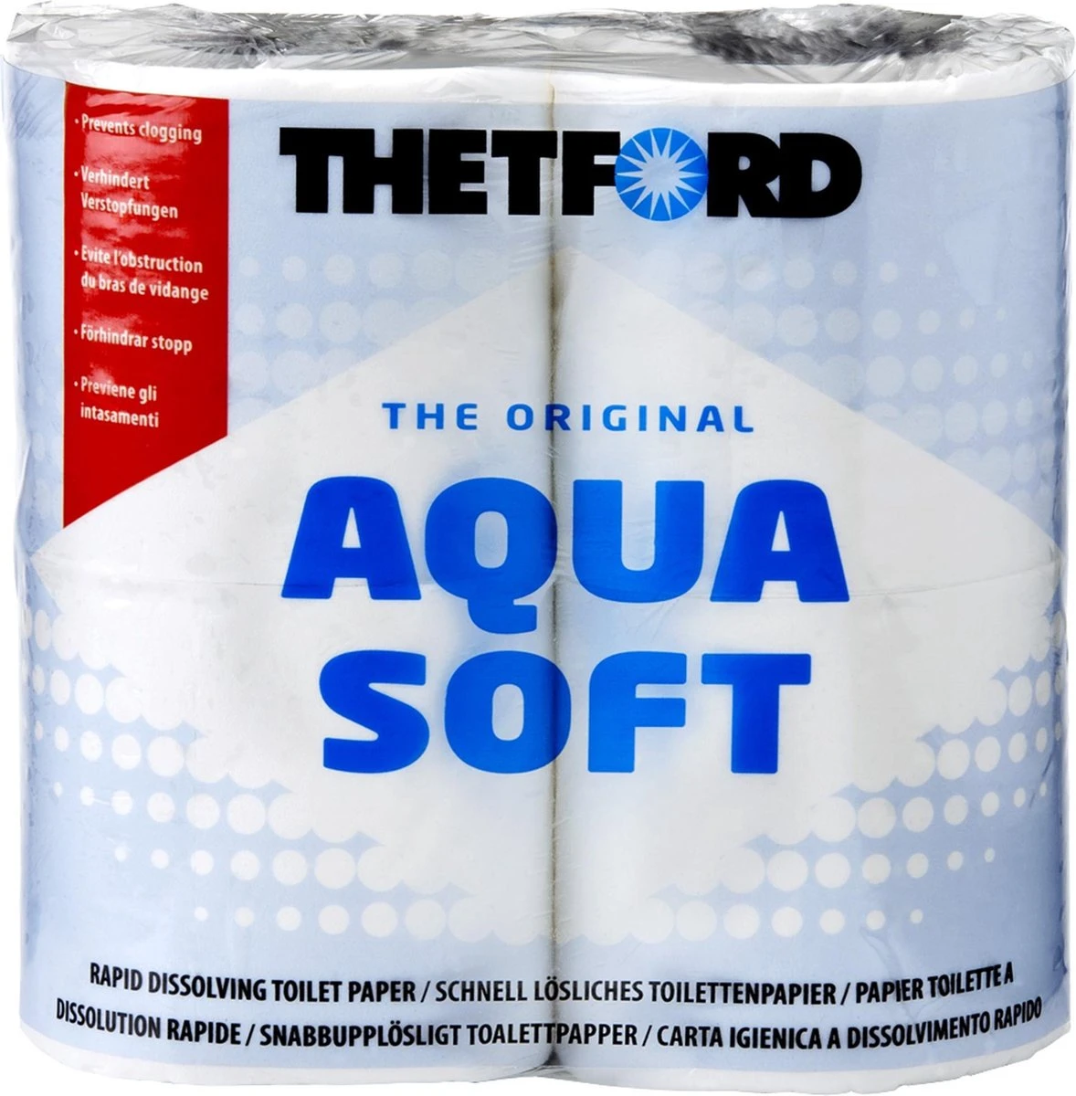 Thetford Aqua Soft Toiletpapier - 4 Rollen 2 Thetford Aqua Soft Toiletpapier - 4 Rollen - Afbeelding 2