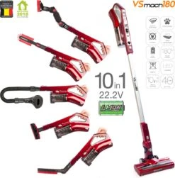 TurboTronic VS180 Draadloze Steelstofzuiger Met Handstofzuiger - Rood 29 TurboTronic VS180 Draadloze Steelstofzuiger Met Handstofzuiger - Rood -Huishoudelijke Benodigdheden 1179x1200 4