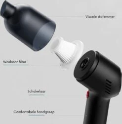 Merkloos Bureau Stofzuiger - Auto Stofzuiger Draadloos - Stofzuiger Thuis En Auto - Zwart Complete Set -Huishoudelijke Benodigdheden 1183x1200 6