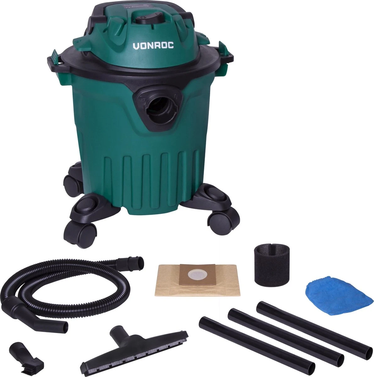 VONROC Compacte Nat- En Droogzuiger - 1000W – Blaasfunctie – 12L Tank - 5m Stroomkabel 8 VONROC Compacte Nat- En Droogzuiger - 1000W – Blaasfunctie – 12L Tank - 5m Stroomkabel - Afbeelding 8