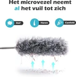 JUST23 Plumeau Uitschuifbaar Met Telescoopsteel – 60 Tot 140 Cm – Ragebol – Stoffer – Duster – Grijs – Incl. Microfiber Doek 15 JUST23 Plumeau Uitschuifbaar Met Telescoopsteel – 60 Tot 140 Cm – Ragebol – Stoffer – Duster – Grijs – Incl. Microfiber Doek -Huishoudelijke Benodigdheden 1194x1200 4