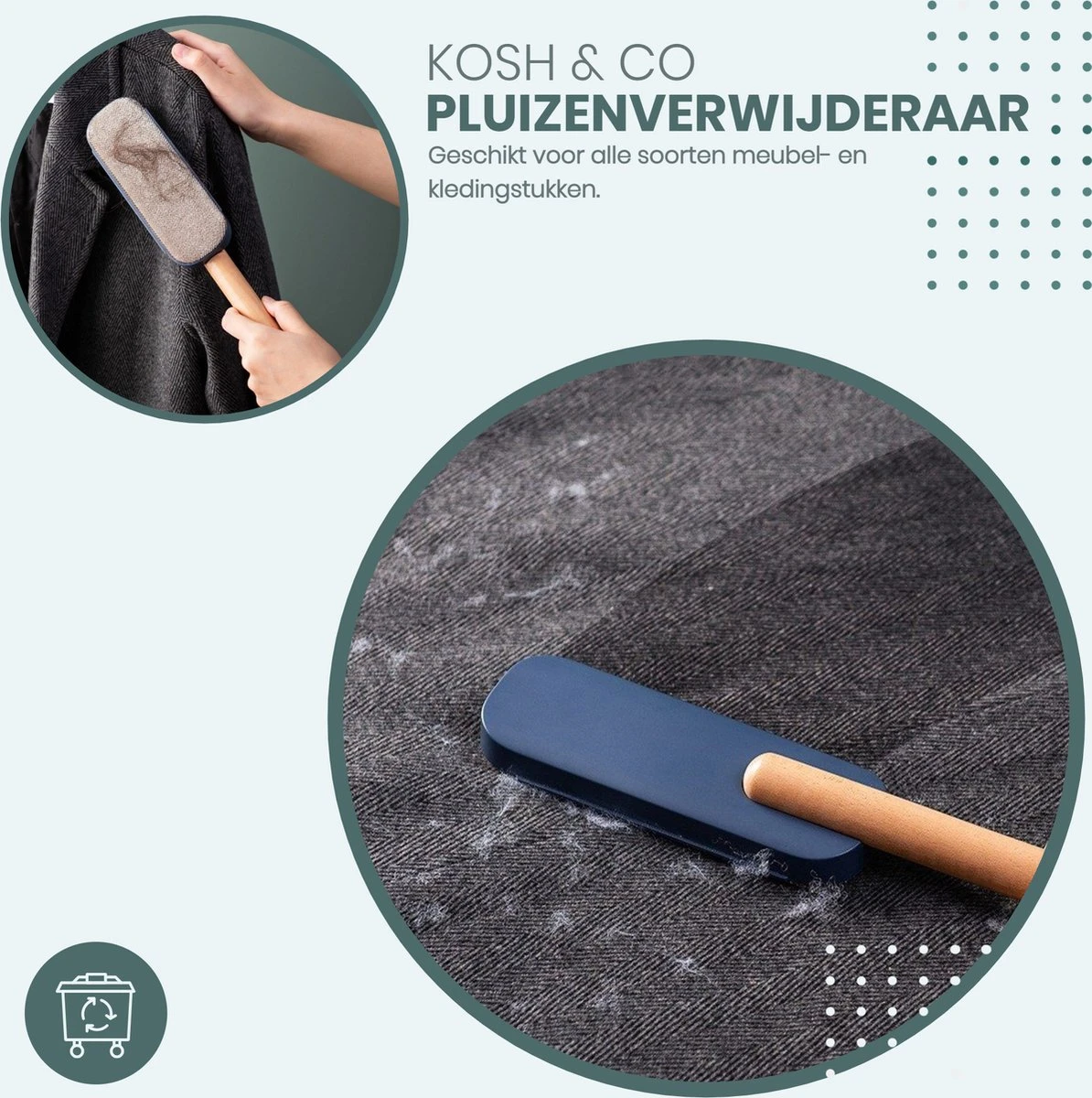 Ontpluizer + GRATIS Kledingborstel - Pluizenverwijderaar - Pluizenroller - Pluizentondeuse - Pluizenborstel - Pluizendief - Blauw 8 Ontpluizer + GRATIS Kledingborstel - Pluizenverwijderaar - Pluizenroller - Pluizentondeuse - Pluizenborstel - Pluizendief - Blauw - Afbeelding 8