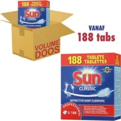 SUN® Sun Professional Vaatwastabletten - 188 Stuks -Huishoudelijke Benodigdheden 1195x1200 4