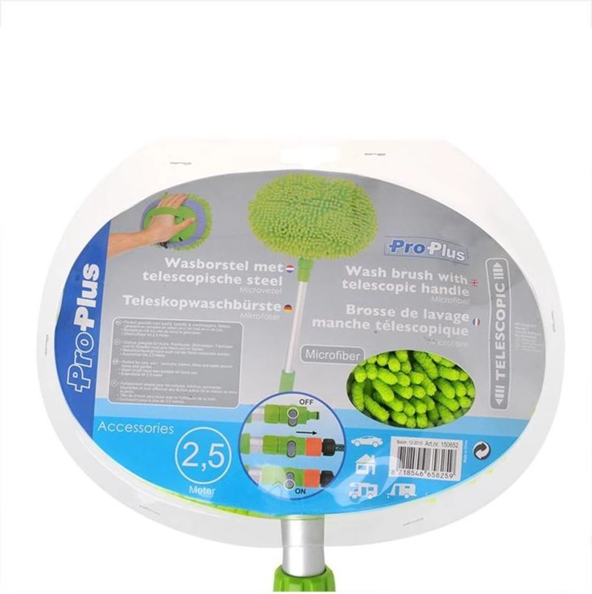 PROPLUS Pro Plus Wasborstel Chenille - Telescopische Steel - Uitschuifbaar Tot 2.50 Meter 3 PROPLUS Pro Plus Wasborstel Chenille - Telescopische Steel - Uitschuifbaar Tot 2.50 Meter - Afbeelding 3