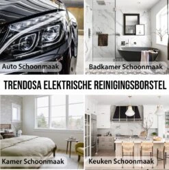 Trendosa Elektrische Schoonmaakborstel - Elektrische Schrobborstel - Poetsmachine - Handborstel - Scrubber- De Badkamer/Keuken/Auto- 10 Opzetstukken Geel 11 Trendosa Elektrische Schoonmaakborstel - Elektrische Schrobborstel - Poetsmachine - Handborstel - Scrubber- De Badkamer/Keuken/Auto- 10 Opzetstukken Geel -Huishoudelijke Benodigdheden 1196x1200 5