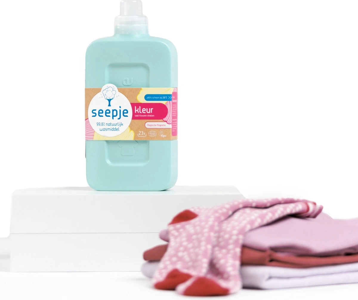 Seepje Wasmiddel - Magische Magnolia - Wasmiddel Kleur - Kwartaalpakket – 3 X 23 Wasbeurten - 3 X 1L 3 Seepje Wasmiddel - Magische Magnolia - Wasmiddel Kleur - Kwartaalpakket – 3 X 23 Wasbeurten - 3 X 1L - Afbeelding 3