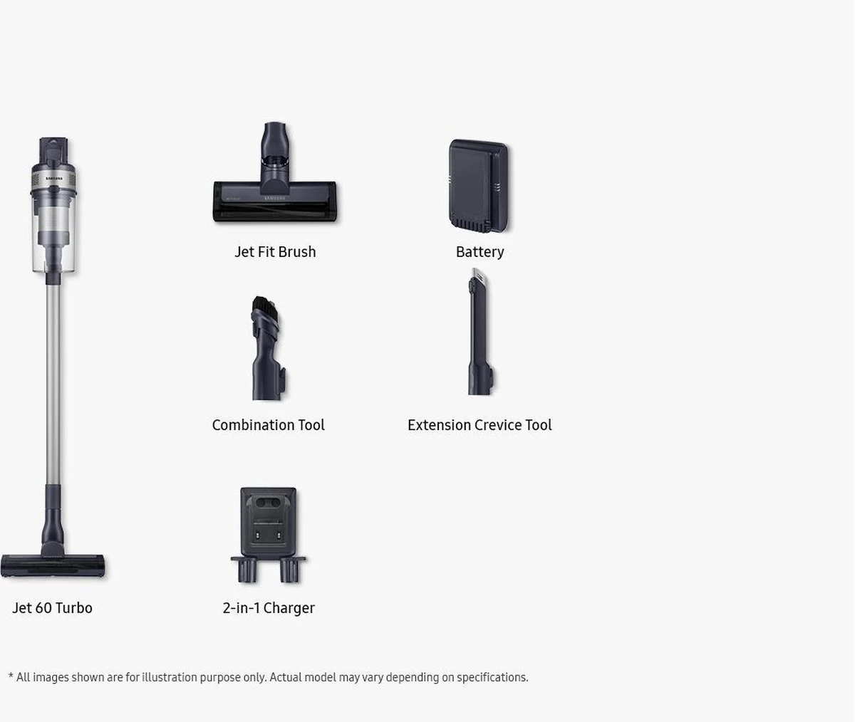 Samsung VS15A6031R1 - Jet 60 Turbo - Steelstofzuiger 5 Samsung VS15A6031R1 - Jet 60 Turbo - Steelstofzuiger - Afbeelding 5
