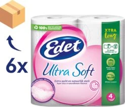 Edet Ultra Soft Xtra Long 4-laags Toiletpapier - 24 = 48 Rollen -Huishoudelijke Benodigdheden 1200x1029 4