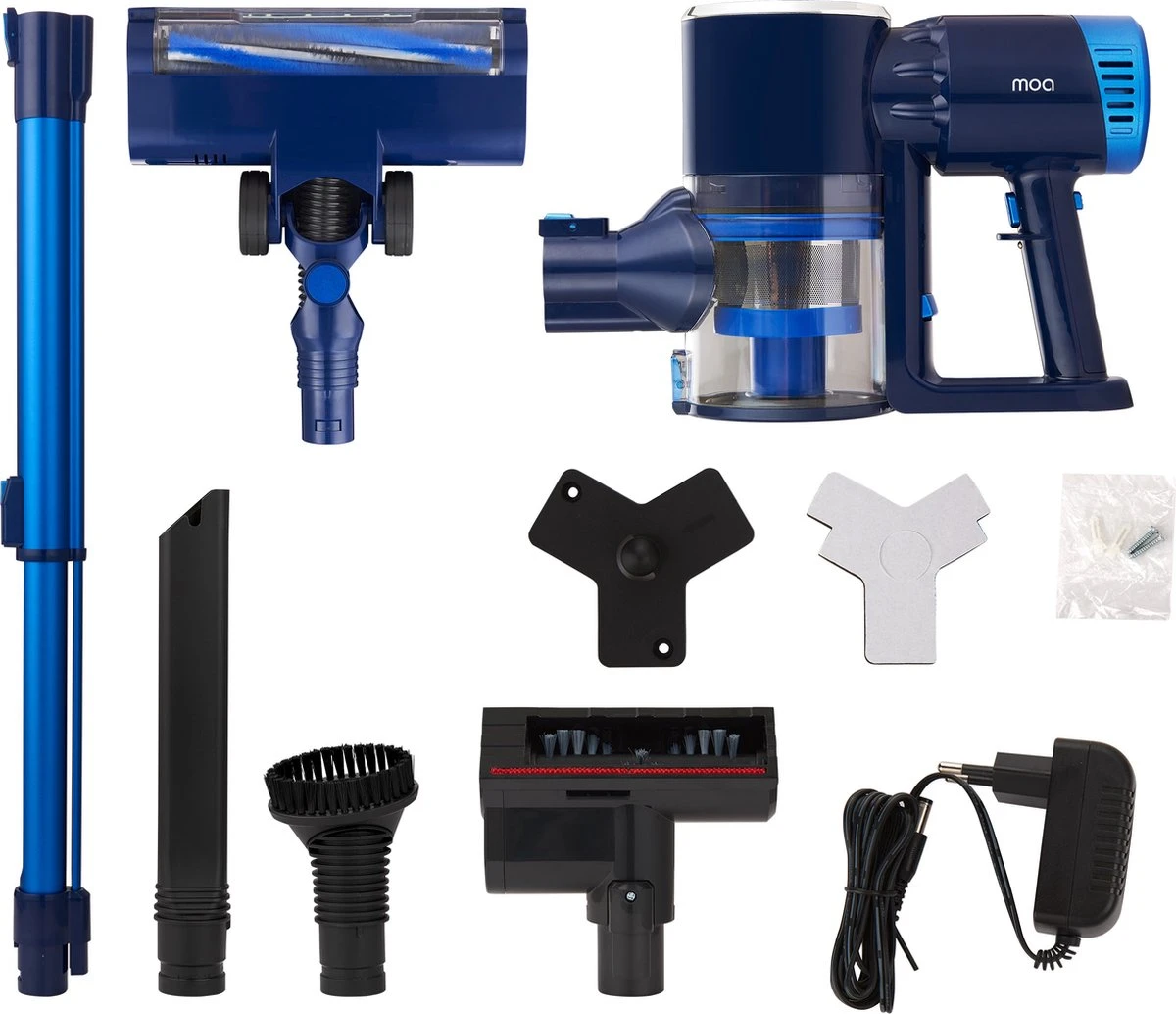 MOA Steelstofzuiger Ultra - 2-in-1 - Kruimeldief - Draadloos - 180 Watt - Zonder Zak - VC03DB 7 MOA Steelstofzuiger Ultra - 2-in-1 - Kruimeldief - Draadloos - 180 Watt - Zonder Zak - VC03DB - Afbeelding 7