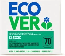Ecover - Vaatwastabletten Classic - 70 Tabs -Huishoudelijke Benodigdheden 1200x1043 1