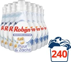 Robijn Puur & Zacht Wasverzachter - 8 X 30 Wasbeurten - Voordeelverpakking 12 Robijn Puur & Zacht Wasverzachter - 8 X 30 Wasbeurten - Voordeelverpakking -Huishoudelijke Benodigdheden 1200x1049 3