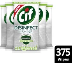 Cif Disinfect & Shine Wipes Doden 99,99% Van De Bacteriën Original Desinfecterende Schoonmaakdoekjes, Van 100% Biologisch Afbreekbaar Textiel 5 X 75 Doekjes 16 Cif Disinfect & Shine Wipes Doden 99,99% Van De Bacteriën Original Desinfecterende Schoonmaakdoekjes, Van 100% Biologisch Afbreekbaar Textiel 5 X 75 Doekjes -Huishoudelijke Benodigdheden 1200x1050 3