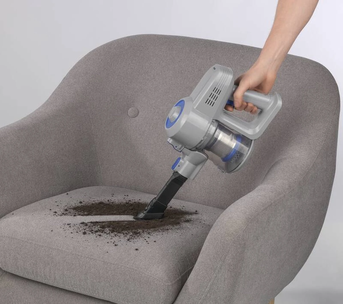 MAXXMEE Steelstofzuiger - Snoerloos - Grijs/Blauw - 120W - 22,2V 3 MAXXMEE Steelstofzuiger - Snoerloos - Grijs/Blauw - 120W - 22,2V - Afbeelding 3