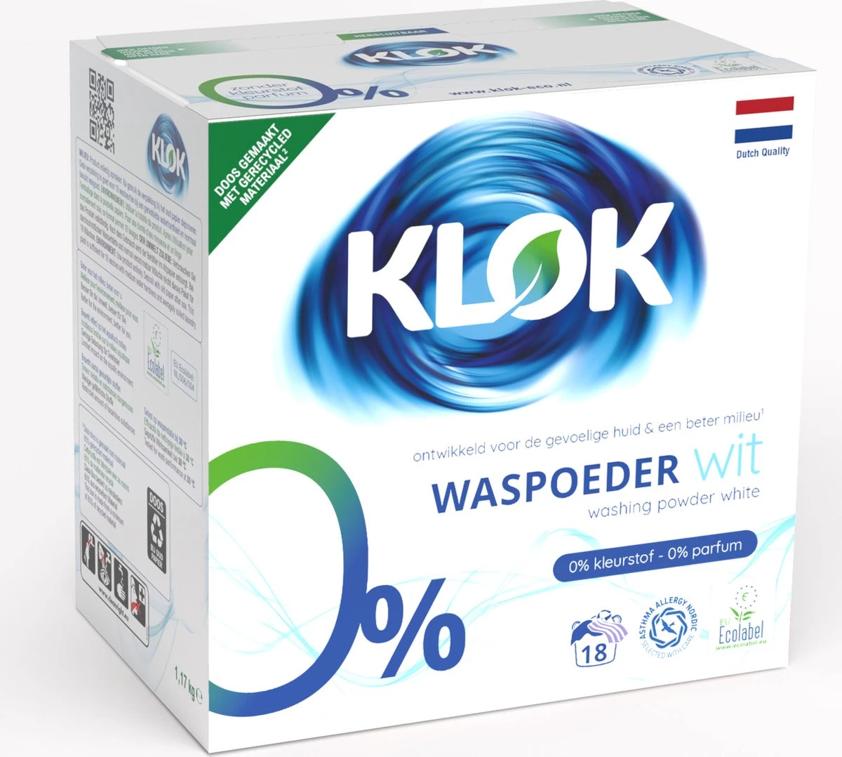 Klok Waspoeder Eco Wit 1,17 Kg 3 Klok Waspoeder Eco Wit 1,17 Kg - Afbeelding 3