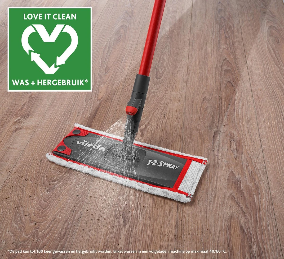 Vileda 1.2.Spray - Vlakke Mop Met Sproeisysteem En Pad In Microvezels 7 Vileda 1.2.Spray - Vlakke Mop Met Sproeisysteem En Pad In Microvezels - Afbeelding 7
