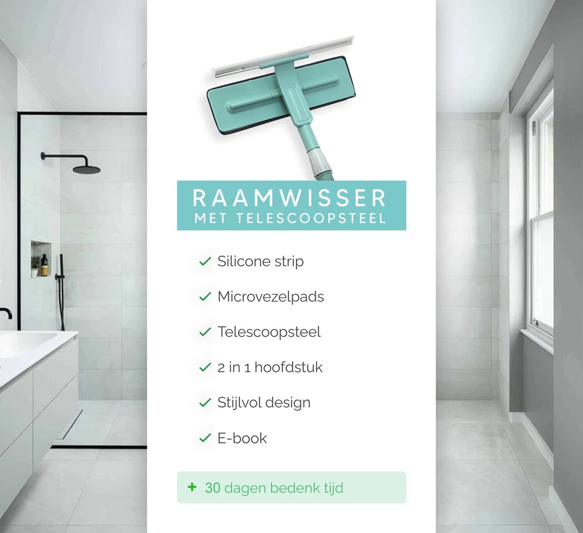 Johannes & Co Raamwisser Met Telescoopsteel 120cm Ruitenreiniger - Ramenwasser - Ramenwisser 9 Johannes & Co Raamwisser Met Telescoopsteel 120cm Ruitenreiniger - Ramenwasser - Ramenwisser - Afbeelding 9