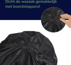 Wonair - Grote Waszak - Laundry Bag - Wash Me - 60x90cm - Zwart - Met Trekkoord 14 Wonair - Grote Waszak - Laundry Bag - Wash Me - 60x90cm - Zwart - Met Trekkoord -Huishoudelijke Benodigdheden 1200x1097